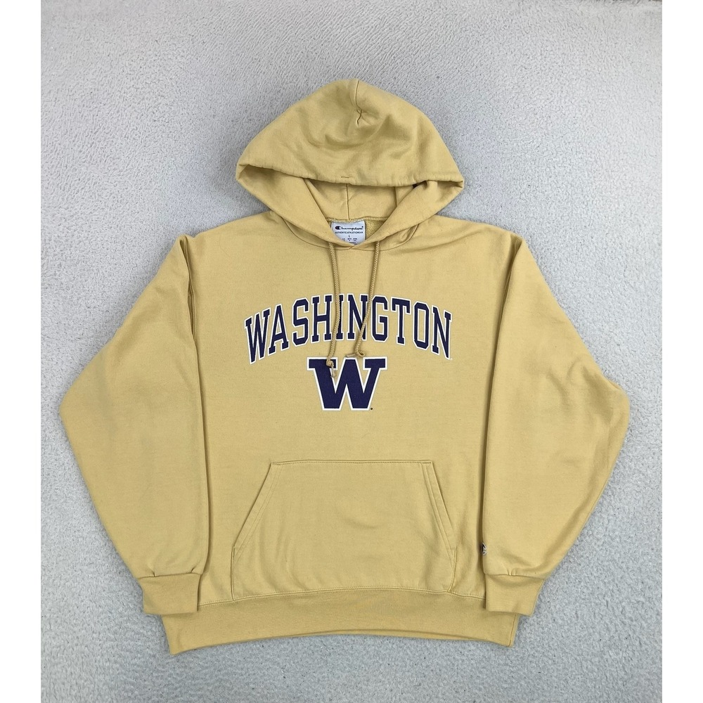 Washington Huskies Hoodie Sweatshirt Mens Large Gold NCAA Basketball Champion